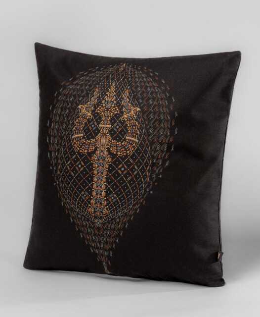 Trishul Pillow Cover 16x16 Cushion Cover, Throw Pillows, Hindu, Case, Psychedelic Gift - image 1