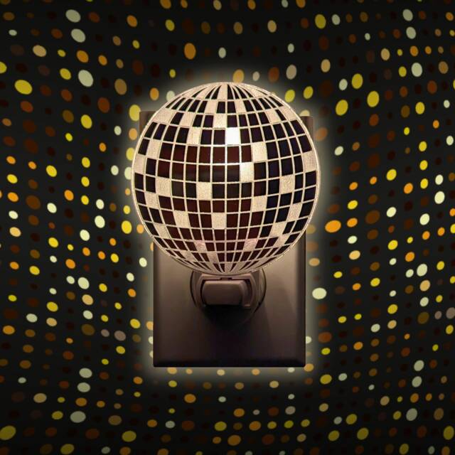 Disco Ball Mirrored Acrylic Night Light - image 1