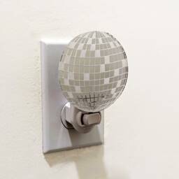 Disco Ball Mirrored Acrylic Night Light - thumbnail 2