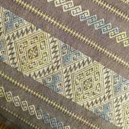 Vintage Hmong Hemp Pillow Handwoven Tribal Textile, Navy Batik - thumbnail 3