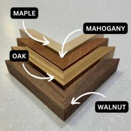 Handmade Solid Walnut Picture Frame With White Mount - Rustic Wooden Photo - thumbnail 4