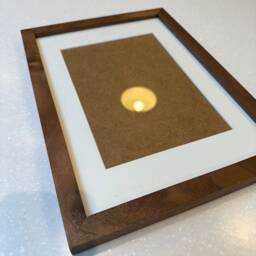 Handmade Solid Walnut Picture Frame With White Mount - Rustic Wooden Photo - thumbnail 3