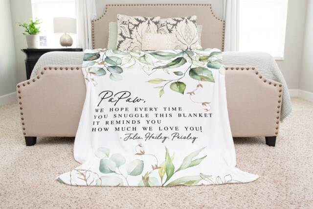 Custom Quote Father's Day Blanket, Fathers Gift, Personalized Blanket For Dad, Grandpa Gift Grandparent, Birthday Dad - image 1