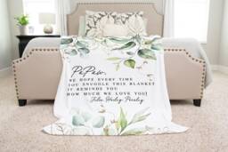 Custom Quote Father's Day Blanket, Fathers Gift, Personalized Blanket For Dad, Grandpa Gift Grandparent, Birthday Dad
