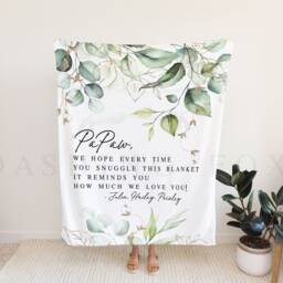 Custom Quote Father's Day Blanket, Fathers Gift, Personalized Blanket For Dad, Grandpa Gift Grandparent, Birthday Dad - thumbnail 2