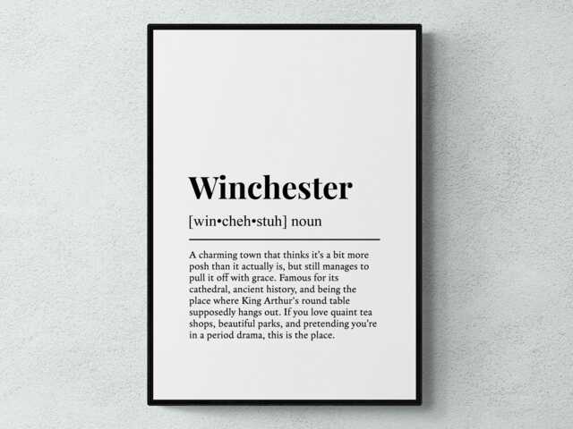 Winchester Funny Definition Hampshire Gift Wall Art Print - image 1