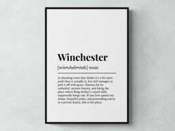 Winchester Funny Definition Hampshire Gift Wall Art Print - thumbnail 1