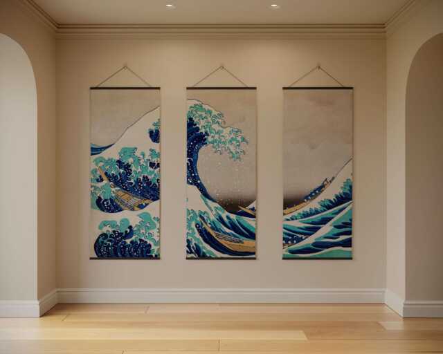 Great Wave Off Kanagawa Tapestry - Wall Hanging Unique Art - image 1