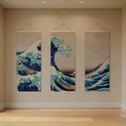 Great Wave Off Kanagawa Tapestry - Wall Hanging Unique Art - thumbnail 3
