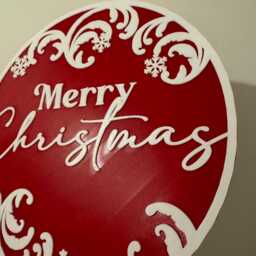 Christmas Wall & Door Sign - 20cm Round Festive Decor Adds Holiday Cheer To Your Home Perfect For Entrance Or Walls, Seasonal Spirit - thumbnail 2