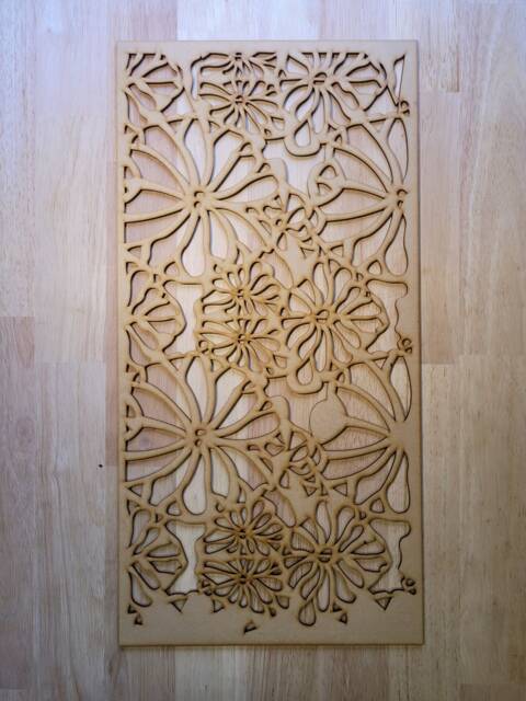 Floral Mushroom Radiator Cabinet Screen Laser Cut Mdf Panel Wall Art 0013 - image 1
