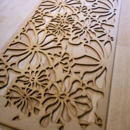 Floral Mushroom Radiator Cabinet Screen Laser Cut Mdf Panel Wall Art 0013 - thumbnail 3