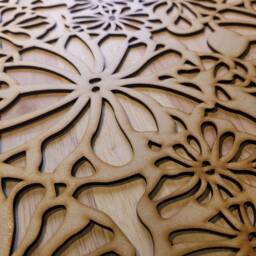 Floral Mushroom Radiator Cabinet Screen Laser Cut Mdf Panel Wall Art 0013 - thumbnail 2