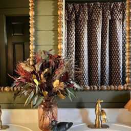 Handmade Brown Floral Kantha Quilt - Indian Cotton Bedspread Throw - thumbnail 4