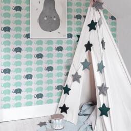Elephant Wall Decal Self Adhesive Kids Room Wallpaper - Peel & Stick Removable Vinyl Nursery Olb_034 - thumbnail 2