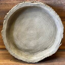 stone Garden Log Bird Bath Top/Only/ Feeder/ Bowl Replacement Dish Ornament - thumbnail 3