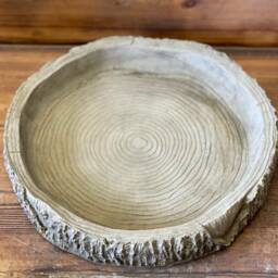 stone Garden Log Bird Bath Top/Only/ Feeder/ Bowl Replacement Dish Ornament - thumbnail 2