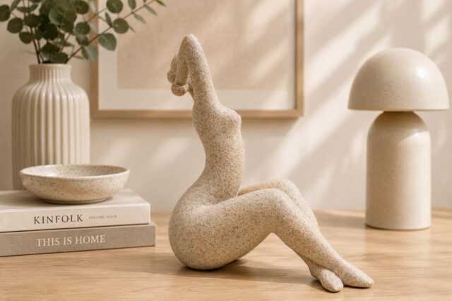 Big Woman Sculpture Modern Statue Home Art Decor Figurine Ornament Gift - image 1