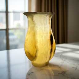 Designer Onyx Lamp - Unique Stone in Artistic Design. Luxury Christmas Decor
