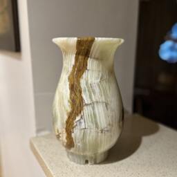 Designer Onyx Lamp - Unique Stone in Artistic Design. Luxury Christmas Decor - thumbnail 2