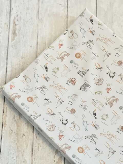 Alphabet Wedge Changing Mat, Alphabet Animal Changing Mat, A-Z Baby Change Anti Roll Mat - image 1