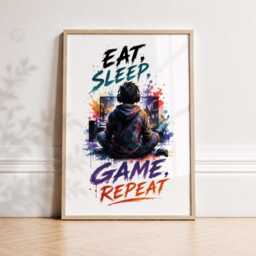 Boys Gaming Wall Art - Boy Bedroom Decor, Gift, Teen Room Poster Print
