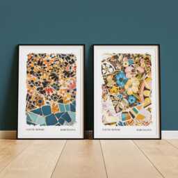 Antonio Gaudi Tiles Art Print Spanish Ceramic Pattern Wall Decor - thumbnail 4