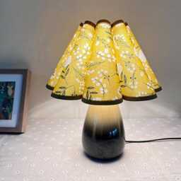 Floral Lamp Shade For Table Lamp, Designer Lampshade, Handmade Lampshade Pendant Light, Floor Wall & Home Decor - thumbnail 3