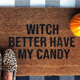 Witch Better Have My Candy Doormat - Funny Halloween Welcome Mat Spooky Porch Decor Trick Or Treat Rug Fall Door - thumbnail 2