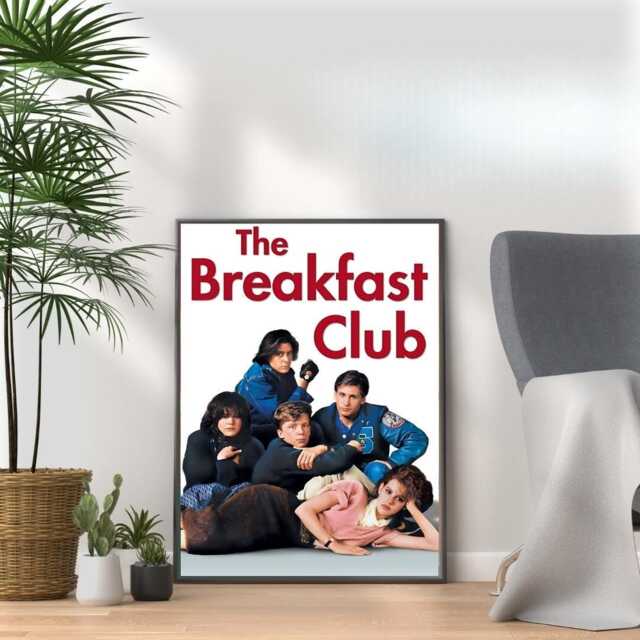The Breakfast Club Print Retro 80S Movie Poster, Home Decor - image 1