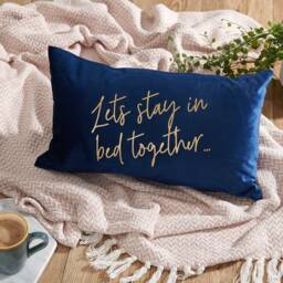 Decorative Stay in Bed Velvet Cushion - thumbnail 1