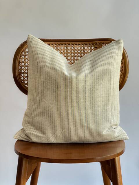 Beige Dot Block Print Mudcloth Hmong Pillow Case - image 1