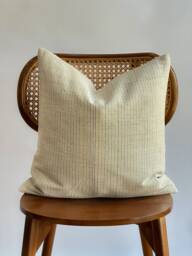 Beige Dot Block Print Mudcloth Hmong Pillow Case - thumbnail 1