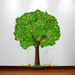 Large Nursery Tree Wall Blossom Leaf Decal Fruit Season Sticker Girl Art Decor #1179 - thumbnail 4