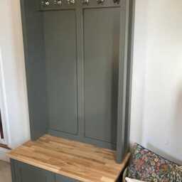 Shaker Style Solid Oak Seat Coat Storage Bench With Drawers Hallway Mudroom Settle - thumbnail 4