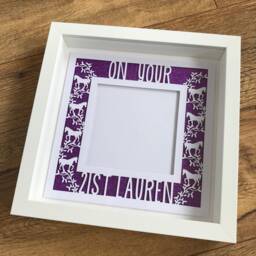 Personalised Horse Papercut Birthday Photo Frame For 18Th, 21st, 30Th, 40Th, 50Th, 60Th, 70Th, 80Th - thumbnail 3