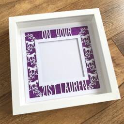 Personalised Horse Papercut Birthday Photo Frame For 18Th, 21st, 30Th, 40Th, 50Th, 60Th, 70Th, 80Th - thumbnail 2
