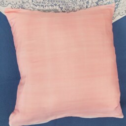 Silk Cushion Cover. Orange, Blue, White. Bow. Shabby Chic. Gift For Her. Housewarming - thumbnail 4