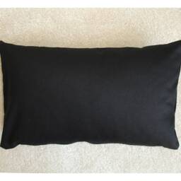 "10x16 Tempur Travel Pillow Cover With Zip 40x26cm Block Solid Black Color Casper Nap Bolster Oblong Cushion Case Sham Pillowcase 16""x10" - thumbnail 3
