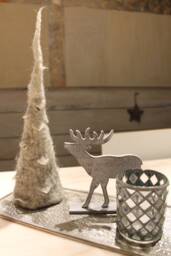 Hand-Felted 15 cm Christmas Tree Decoration For Christmas, Or The Seasonal Table - thumbnail 2