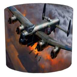 Avro Lancaster Bomber Military Aircraft Drum Lampshade For Ceiling Light Pendants Or Table Lamp Bases - thumbnail 4