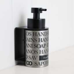 250Ml Refillable Stainless Steel Soap Dispenser Bottle With Minimal Text Wrap, Black Pump & Multiple Label Options - thumbnail 2
