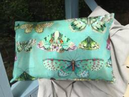 Designers Guild Butterfly Cushion Cover, Handmade Linen Pillow - thumbnail 1