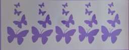 "Butterfly Strip Mylar Stencil Sheets For Cake Decoration/Wall Border 4"" X 10.5"