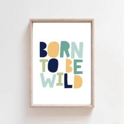 Set Of 3 Boys Nursery Prints, Born To Be Wild, Lion, Bedroom Decor, Wall Art, Jungle Prints - thumbnail 2