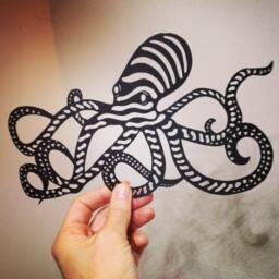 Papercut Octopus - Sea/Ocean Theme Paper Art - thumbnail 2