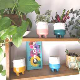 Mrs.pinky - Cheerful Ceramic Pot Character Handmade & Unique Ideal For Cactus, Succulents, Flowers Perfect Gift Plant Lovers - thumbnail 4