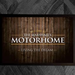 Personalised Motorhome Mat - Wood Effect Campervan Door Mat 60 X 40 cm Lm102 Van Life Accessories - thumbnail 3