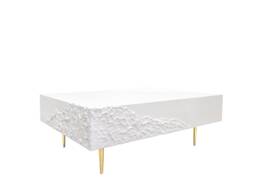 Art Deco Large Coffee Table White - thumbnail 1