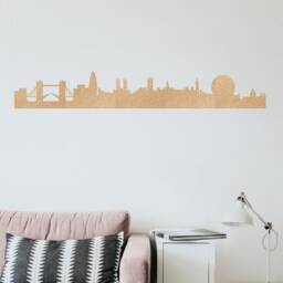Corkline London Skyline Wall Pictures City Panorama Pinboard Decoration Made Of Cork Sticker Living Room Tattoo Bedroom Silhouette - thumbnail 1